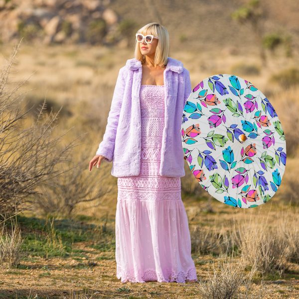 CatherineGraceO in Joshua Tree National Park with Lily Lark Parasol